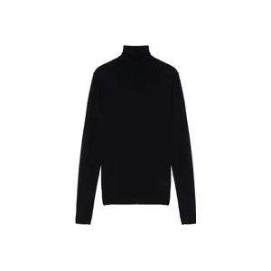 Chloé Navy Blue Wool Turtleneck Sweater , Blue , Dames , Maat: S