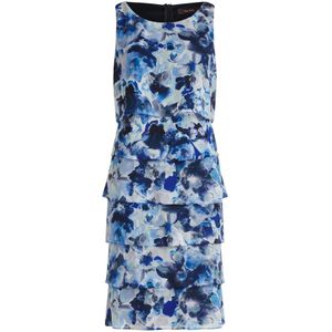 Vera Mont - Cocktailjurk - Veelkleurig - Elegante Chiffon met Ruche