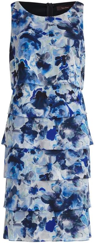 Vera Mont - Cocktailjurk - Veelkleurig - Elegante Chiffon met Ruche