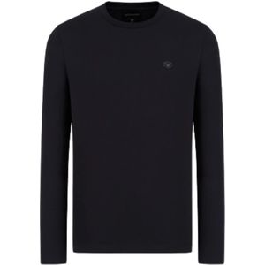 Emporio Armani, Heren, Tops, Blauw, Maat: 2XL Katoen,