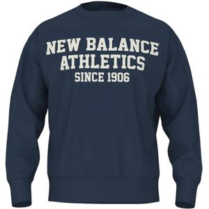 New Balance, Heren, Sweatshirts & Hoodies, Blauw, Maat: S