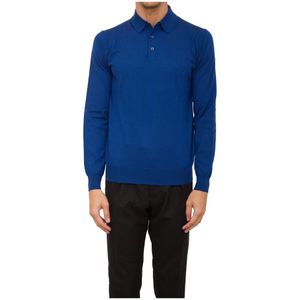 Paolo Pecora, Heren, Tops, Blauw, Maat: XL Wol,