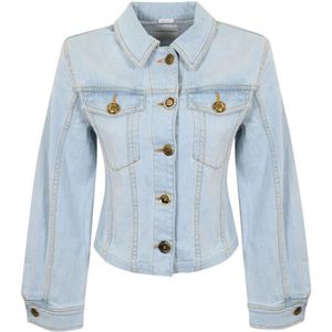 Pinko, Dames, Jassen, Blauw, Maat: XS Denim,