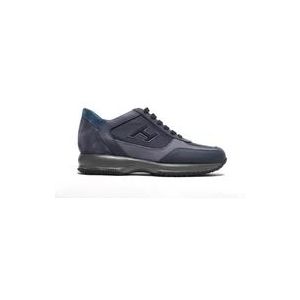 Hogan Blauwe Suède Sneakers , Blue , Heren , Maat: 43 1/2 EU