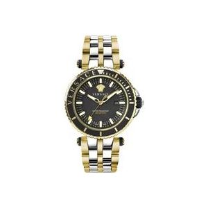 Versace V-Race Diver Bicolor Horloge , Yellow , Heren , Maat: ONE Size