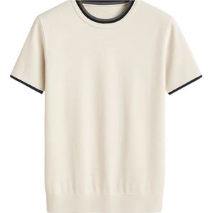 Paolo Pecora, Heren, Tops, Beige, Maat: M Katoen,