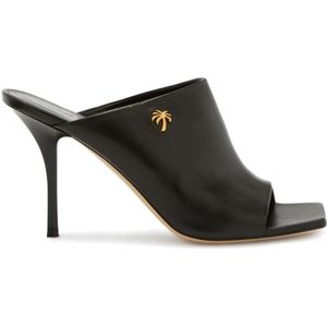 Palm Angels, Dames, Schoenen, Zwart, Maat: 38 EU Leer,