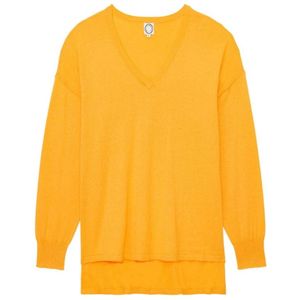 Ines de la Fressange Paris, Dames, Truien, Oranje, Maat: XS Kasjmier,