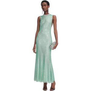 Self Portrait, Dames, Jurken, Groen, Maat: M Poliester,