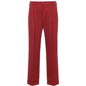 Valentino - Framboosrode Katoenen Broek - Heren