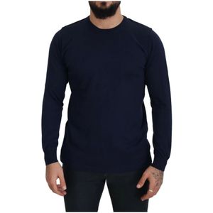 Paolo Pecora, Heren, Truien, Blauw, Maat: 2XL Katoen,