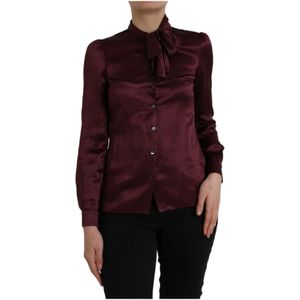 Dolce & Gabbana - Blouse - Bruin - 100% Zijde