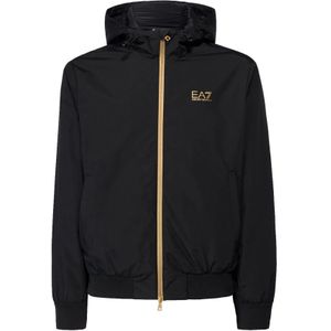 Emporio Armani Ea7, Heren, Jassen, Zwart, Maat: XS Polyamide,