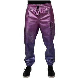 Dolce & Gabbana - Two Tone Jogger Broek - Roze - Heren - Polyester