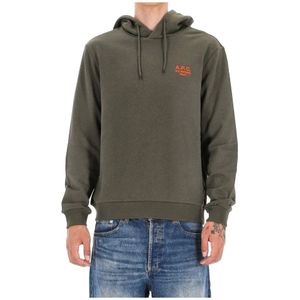 A.p.c., Heren, Sweatshirts & Hoodies, Groen, Maat: XL Katoen,
