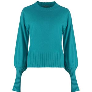 Malo, Dames, Truien, Blauw, Maat: XS Kasjmier,