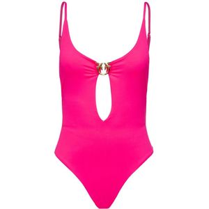 BEACHKINI-zwempak Dames badpak uit één stuk Open rug badpak