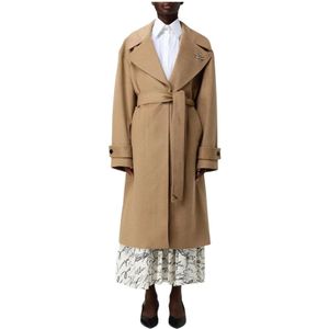 Karl Lagerfeld, Dames, Mantels, Bruin, Maat: M