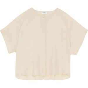 Ottod'Ame, Dames, Blouses & Shirts, Beige, Maat: S Zijde,
