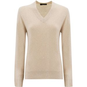 Fabiana Filippi, Dames, Truien, Beige, Maat: XS Zijde,