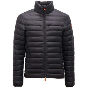 Save The Duck, Heren, Jassen, Zwart, Maat: S Leer,