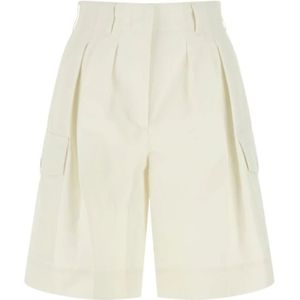 Moncler, Dames, Korte broeken, Wit, Maat: M Katoen,