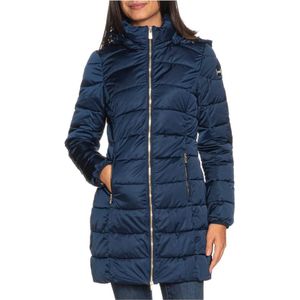 YES Zee, Dames, Mantels, Blauw, Maat: L Satijn,