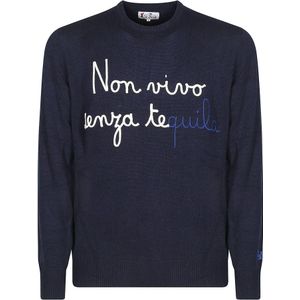 MC2 Saint Barth, Heren, Truien, Blauw, Maat: L Wol,