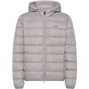 Sun68, Heren, Jassen, Grijs, Maat: XL Polyamide,