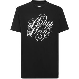 Philipp Plein, Heren, Tops, Zwart, Maat: 3XL Katoen,