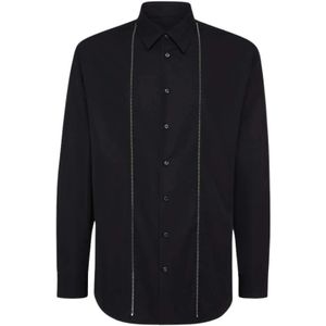 Dsquared2, Heren, Overhemden, Zwart, Maat: 2XL
