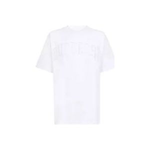 Burberry Witte T-Shirt - Regular Fit - Geschikt voor alle temperaturen - 97% katoen - 3% elastaan , White , Dames , Maat: XS