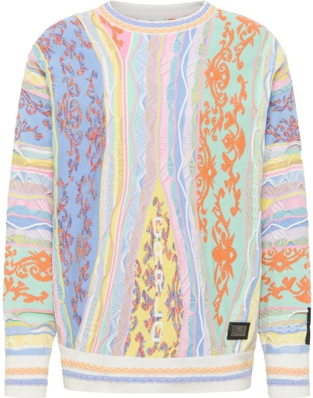 Carlo Colucci - Jacquard Gebreide Trui - Veelkleurig