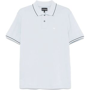 Emporio Armani, Heren, Tops, Blauw, Maat: XL Katoen,