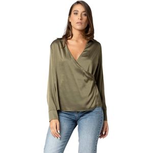 Kocca, Dames, Blouses & Shirts, Groen, Maat: L