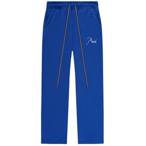 Rhude, Heren, Broeken, Blauw, Maat: XL Katoen,