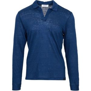Gran Sasso, Heren, Tops, Blauw, Maat: 3XL Linnen,