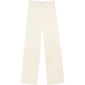 Cortana, Dames, Broeken, Wit, Maat: 2XS Linnen,