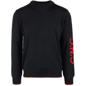 Costume National, Heren, Truien, Zwart, Maat: L Wol,