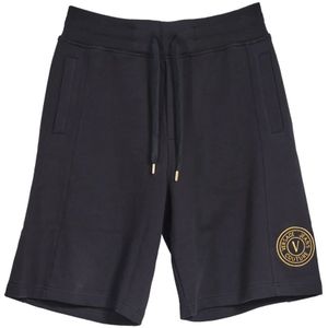 Versace Jeans Couture, Heren, Korte broeken, Zwart, Maat: S Katoen,