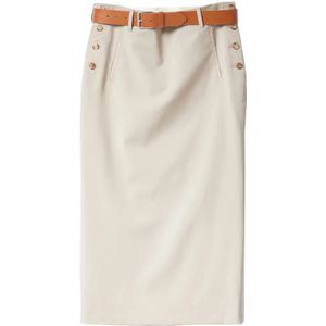 Moschino, Dames, Rokken, Beige, Maat: M Wol,