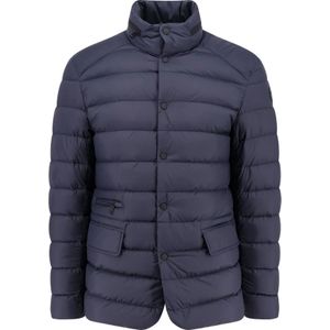 Moncler, Heren, Jassen, Blauw, Maat: 3XL Poliester,