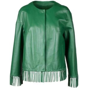 1972 Desa, Dames, Jassen, Groen, Maat: L Leer,