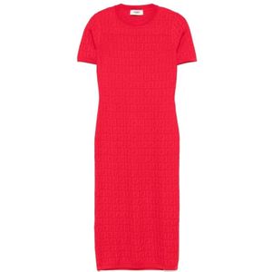 Fendi, Dames, Jurken, Rood, Maat: XS