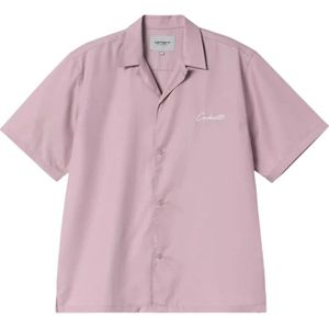 Carhartt Wip - Korte Mouwen Shirt - Lichtgewicht Katoen - Hawaïaanse Kraag