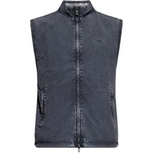 Diesel, Heren, Jassen, Grijs, Maat: S Leer,