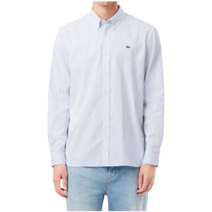 Lacoste, Heren, Overhemden, Blauw, Maat: L Katoen,