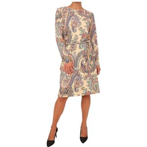 Etro, Dames, Jurken, Beige, Maat: M Poliester,