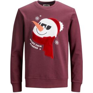 Jack & Jones, Heren, Sweatshirts & Hoodies, Rood, Maat: 2XL Katoen,