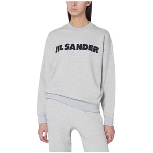 Jil Sander, Dames, Sweatshirts & Hoodies, Grijs, Maat: L